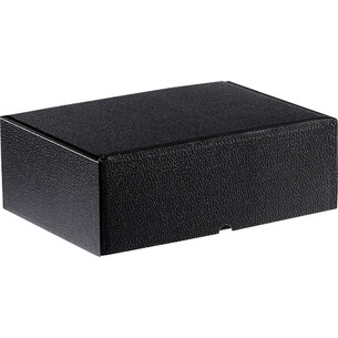 Box cardboard rectangular black semi-automatic delivered...