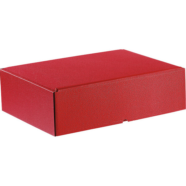 Coffret carton rectangle TAPIS ROUGE semi automatique livré à plat