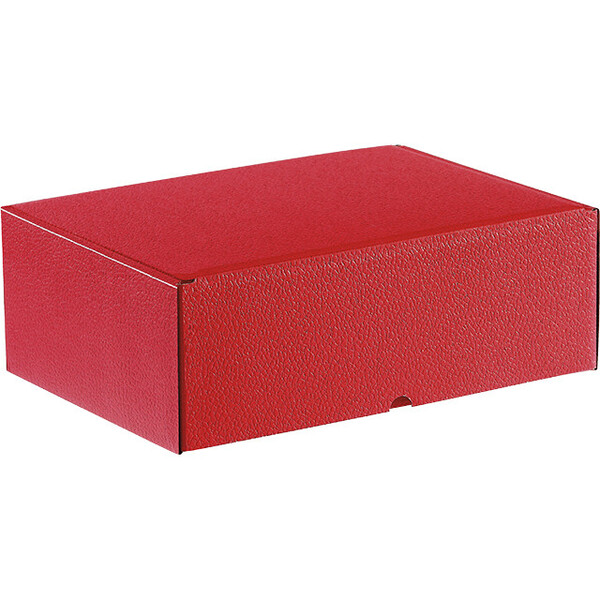 Coffret carton rectangle TAPIS ROUGE semi automatique livré à plat