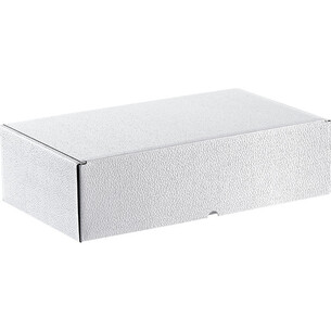 Box cardboard rectangular white semi-automatic delivered...