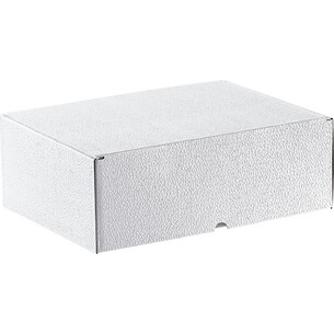 Box cardboard rectangular white semi-automatic delivered...