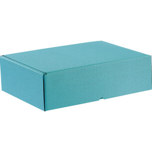 Box cardboard rectangular blue semi-automatic delivered flat