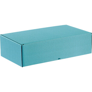 Box cardboard rectangular blue semi-automatic delivered flat