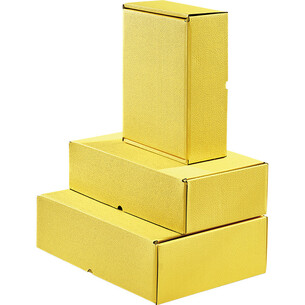 Box cardboard rectangular yellow semi-automatic delivered... 2