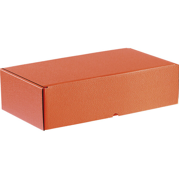 Coffret carton rectangle orange semi automatique livré à plat
