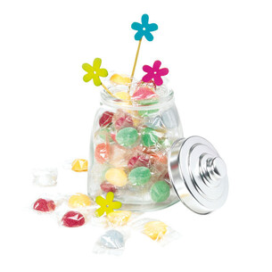 Jar glass silver lid