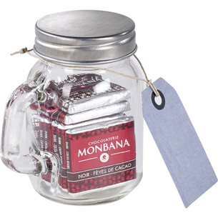 Jar glass silver lid and handle/125ml 2