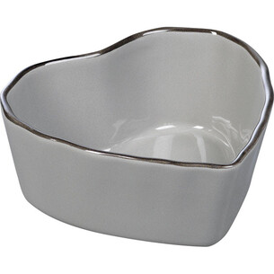 Ramekin heart shape ceramic / grey