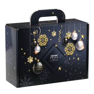 Suitcase cardboard rectangular  JOYEUSES FÊTES Christmas...