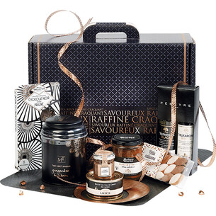 Mala cartão rectangular SAVOUREUX preto / dourado 2