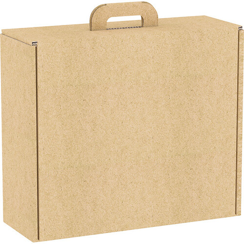 Maleta cartón rectangular kraft