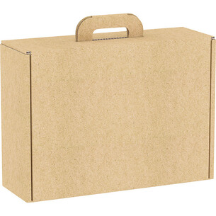 Suitcase cardboard rectangular kraft