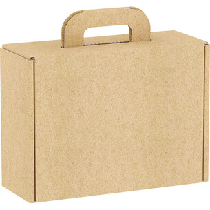Suitcase cardboard rectangular kraft