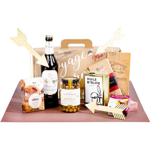 Maleta cartón kraft rectangular VOYAGE GOURMAND...
