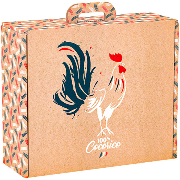 Suitcase cardboard rectangular kraft 100% COCORICO