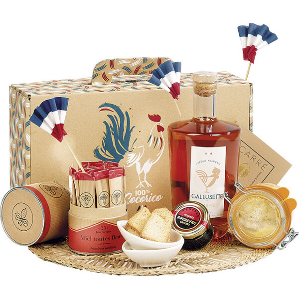 Suitcase cardboard rectangular kraft 100% COCORICO