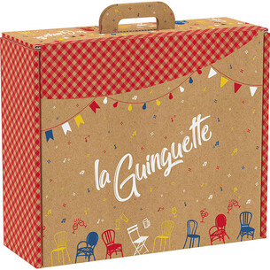 Suitcase cardboard kraft rectangular LA GUINGUETTE