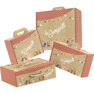 Suitcase cardboard kraft rectangular LA GUINGUETTE 2