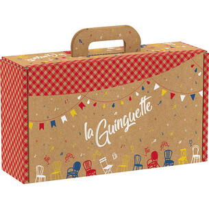 Suitcase cardboard kraft rectangular LA GUINGUETTE