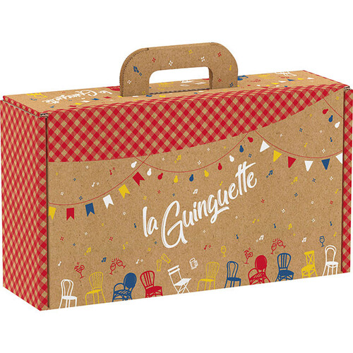 Suitcase cardboard kraft rectangular LA GUINGUETTE