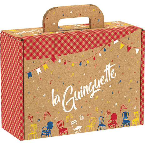 Valisette carton kraft rectangle LA GUINGUETTE