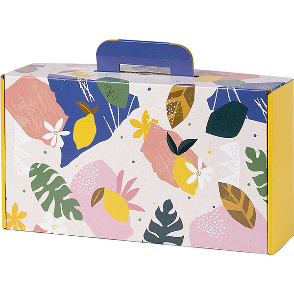 Suitcase cardboard rectangular CITRUS GARDEN