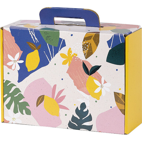 Suitcase cardboard rectangular CITRUS GARDEN
