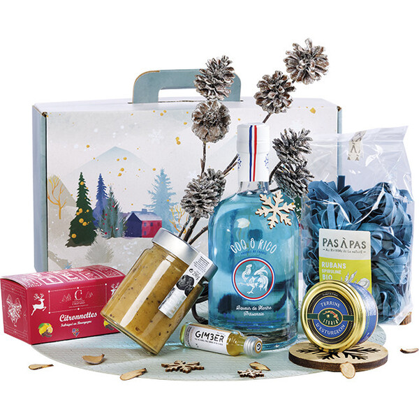 Suitcase cardboard rectangular SNOWY COUNTRY