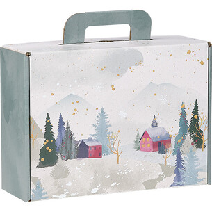 Valisette carton rectangle CAMPAGNE ENNEIGEE
