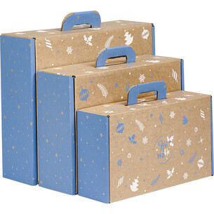 Valisette carton kraft rectangle HIVER EN FETES... 2