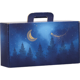 Mala cartão retangular NOITE ESTRELADA azul/ouro