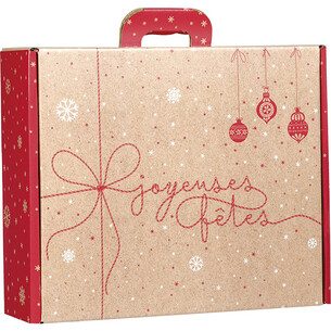 Suitcase cardboard kraft rectangular WINTER SURPRISES...