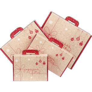 Suitcase cardboard kraft rectangular WINTER SURPRISES... 2