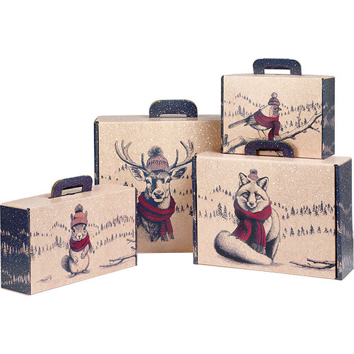 Valisette carton kraft rectangle RENCONTRES...