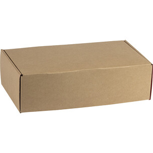 Coffret carton kraft rectangle coloris rouge livré à plat 2