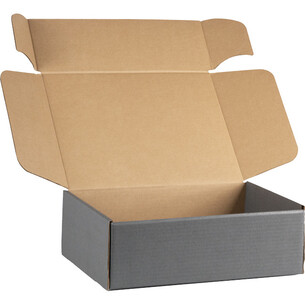 Box cardboard kraft rectangular grey delivered flat (to... 2