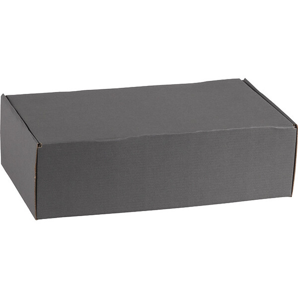 Box cardboard kraft rectangular grey delivered flat (to assemble)
