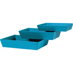 Tray cardboard kraft rectangular blue delivered flat (to... 2