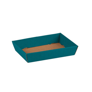 Tray cardboard kraft rectangular blue delivered flat (to...