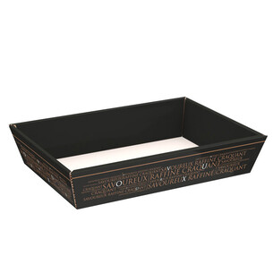 Tray Cardboard Rectangular SAVOUREUX copper/black/UV...