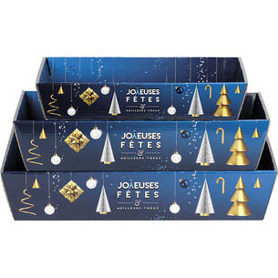 Corbeille carton rectangle JOYEUSES FÊTES... 2