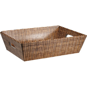 Tray cardboard rectangular with foldable handles decor...