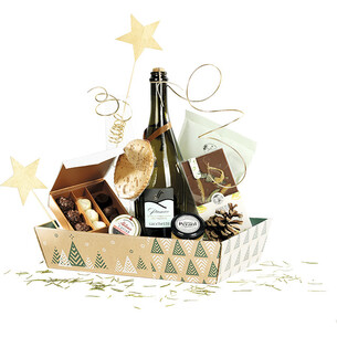 Tray cardboard kraft rectangular MERRY CHRISTMAS... 2