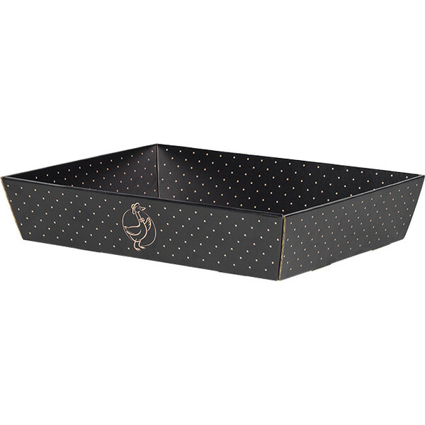 Tray cardboard rectangular DUCK CHIC kraft/black delivered flat