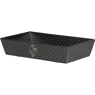 Corbeille carton rectangle TERROIR CHIC kraft/noir livrée...