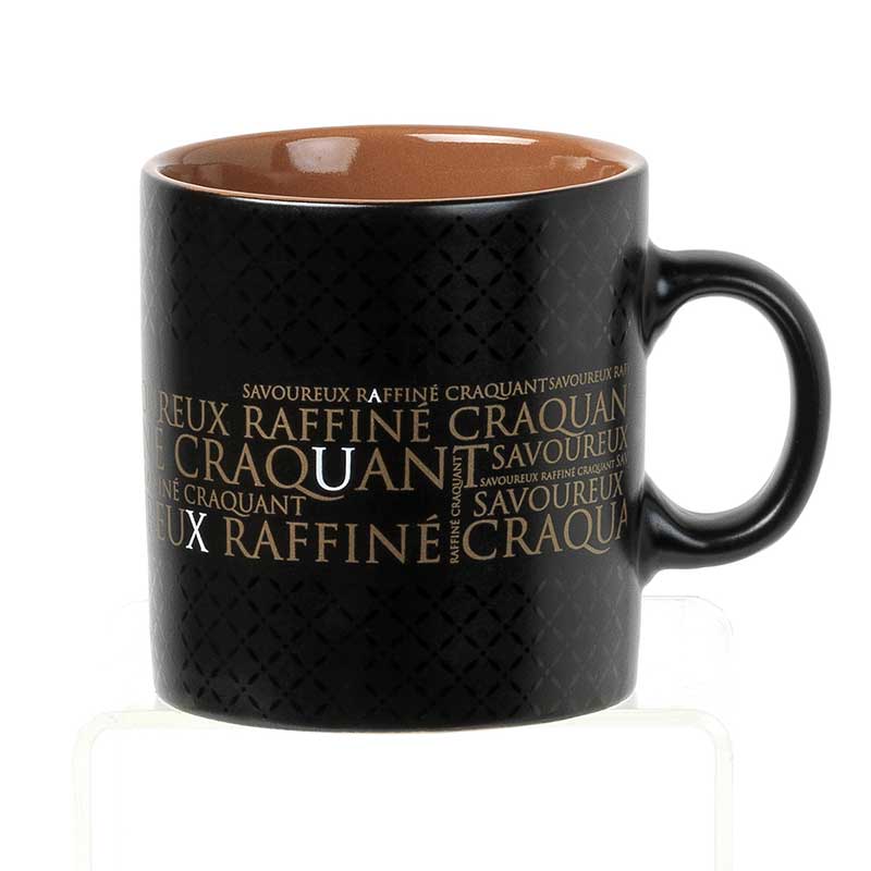 Mug ceramic Savoureux black/copper 