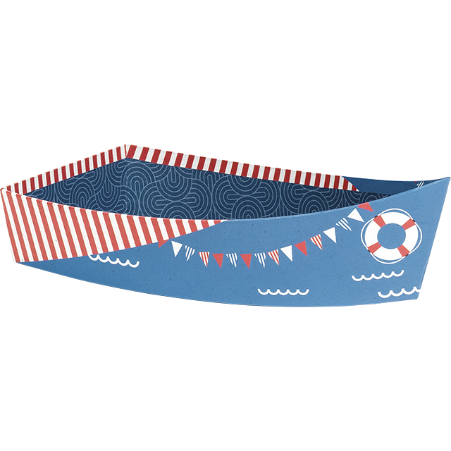 Tray cardboard boat shape SEA