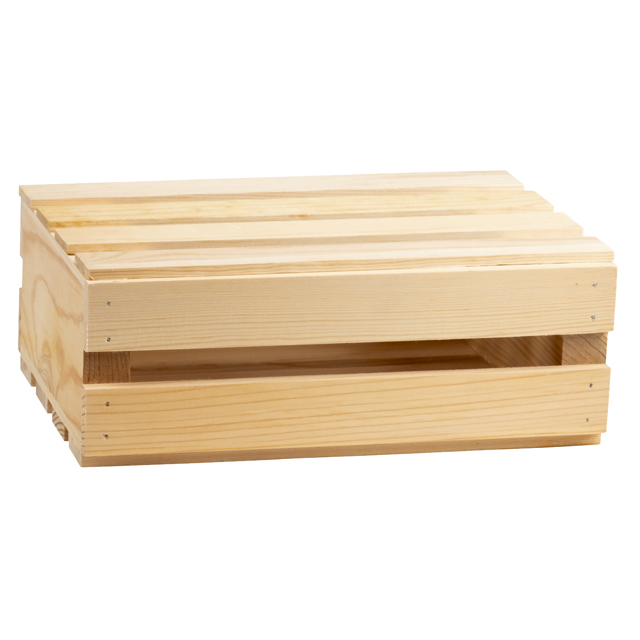 Caja madera rectangular