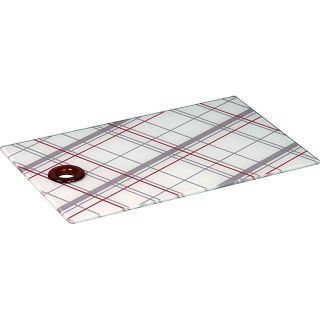 Red and grey check shatterproof tempered glass chopping board