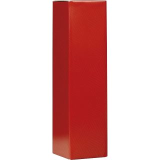 Single bottle gift box / 2 tone red / flat packed